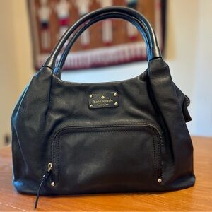 Kate Spade New York • Baxter Street Stevie Leather Satchel • Black